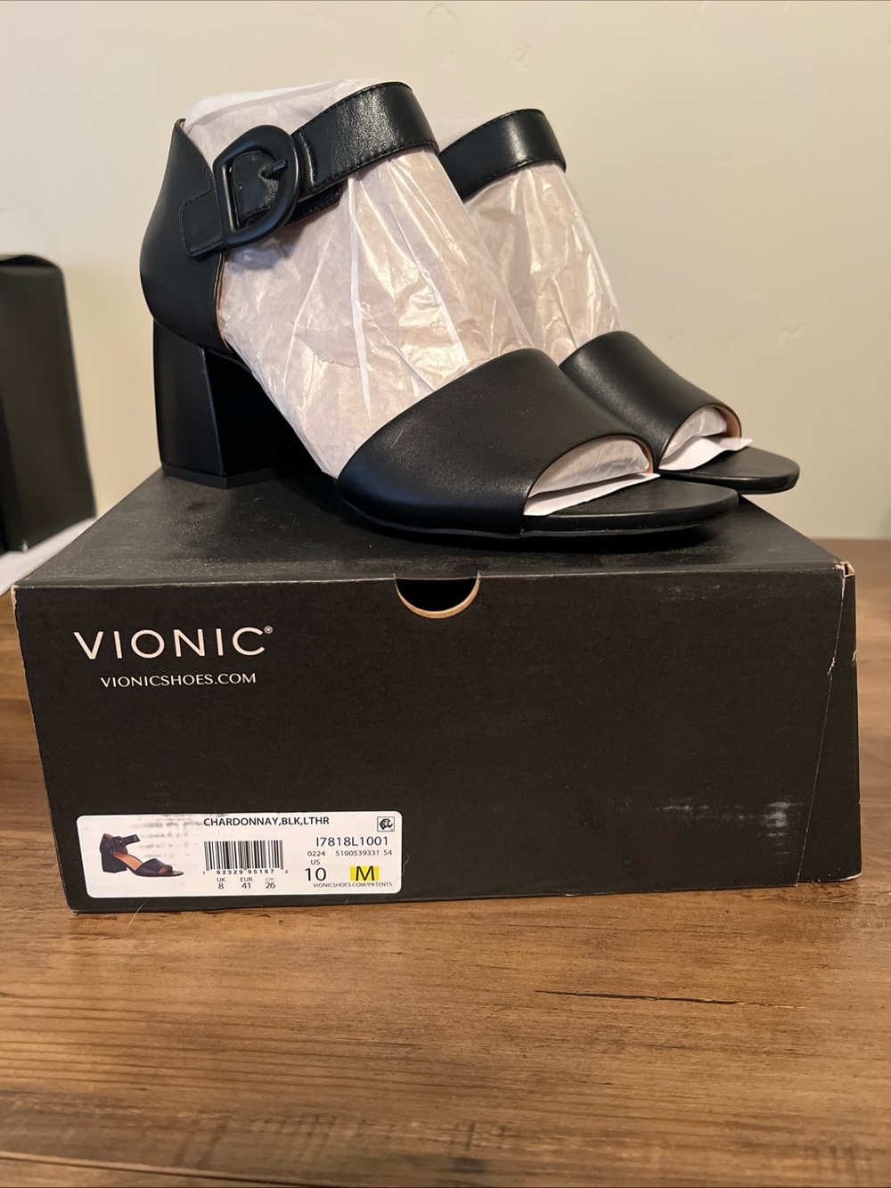Vionic Chardonnay Women's Black Block Heel Sandals - Chic Open Toe
